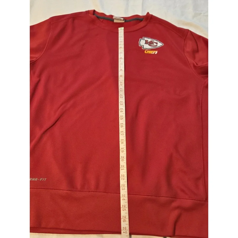 Nike Kansas City Chiefs Therma-FIT Sweatshirt Mens XXL NFL On Field Red Crew
